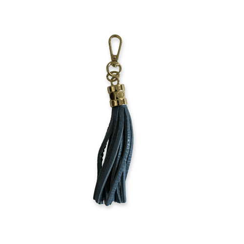 TASSEL CHARM IN FADED DENIM - Roodle Australia